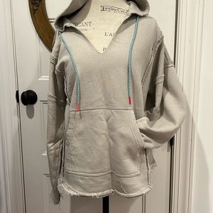 Weekend hoodie sweatshirt, light gray, sz S/M